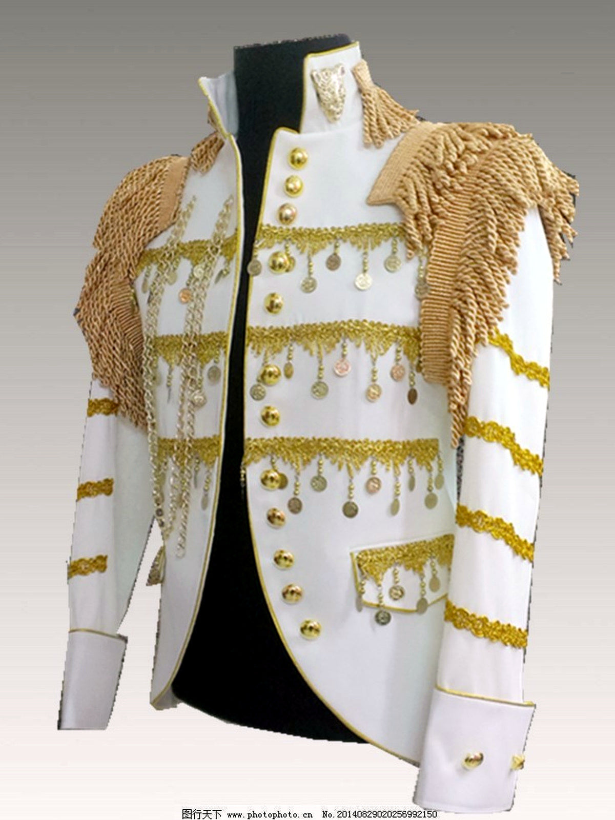 Men's Slim Fit Long Sleeve Blazer for Everyday Smart-Casual Wear in White - product view