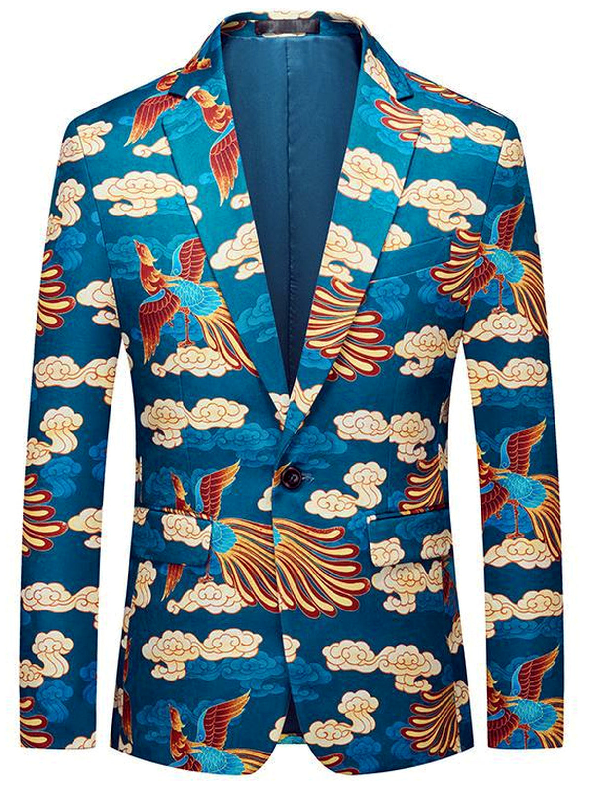 Men's Slim Fit Long Sleeve Blazer for Everyday Smart-Casual Wear in Multicolor - product view
