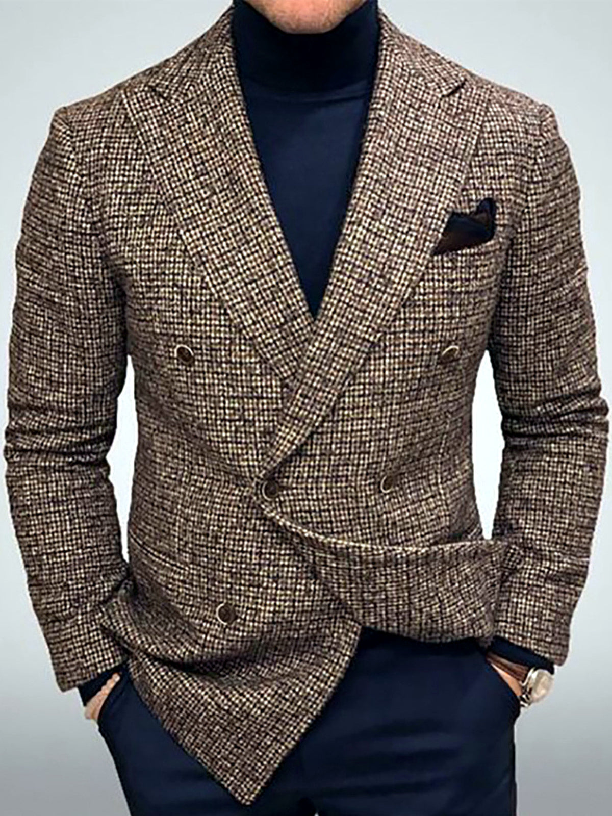 Men's Long Sleeve Blazer Casual All seasons in Brown - product view