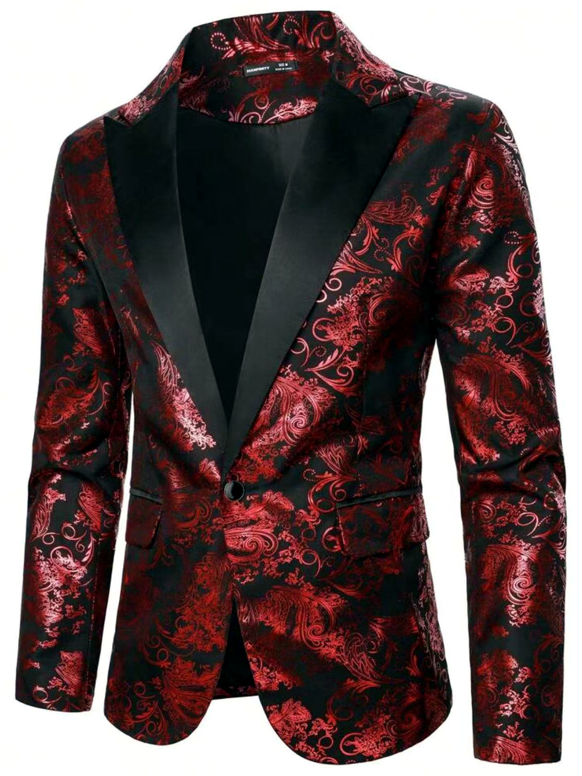 Men's Blazer for Everyday Smart-Casual Wear in Burgundy - product view