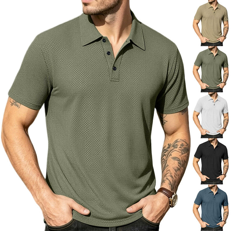 Men's Quick-Dry Henley Short Sleeve T-Shirt product image