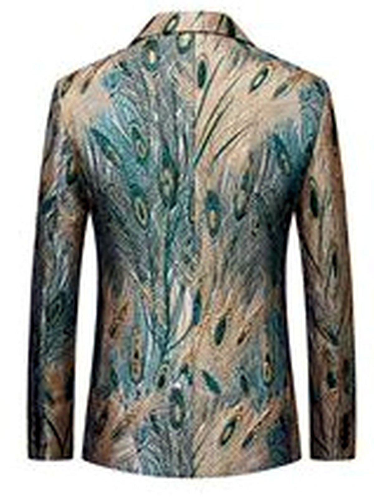Men's Jacquard Blazer Suit Jacket One Button Party Banquet Formal Outfit - product detail view 1