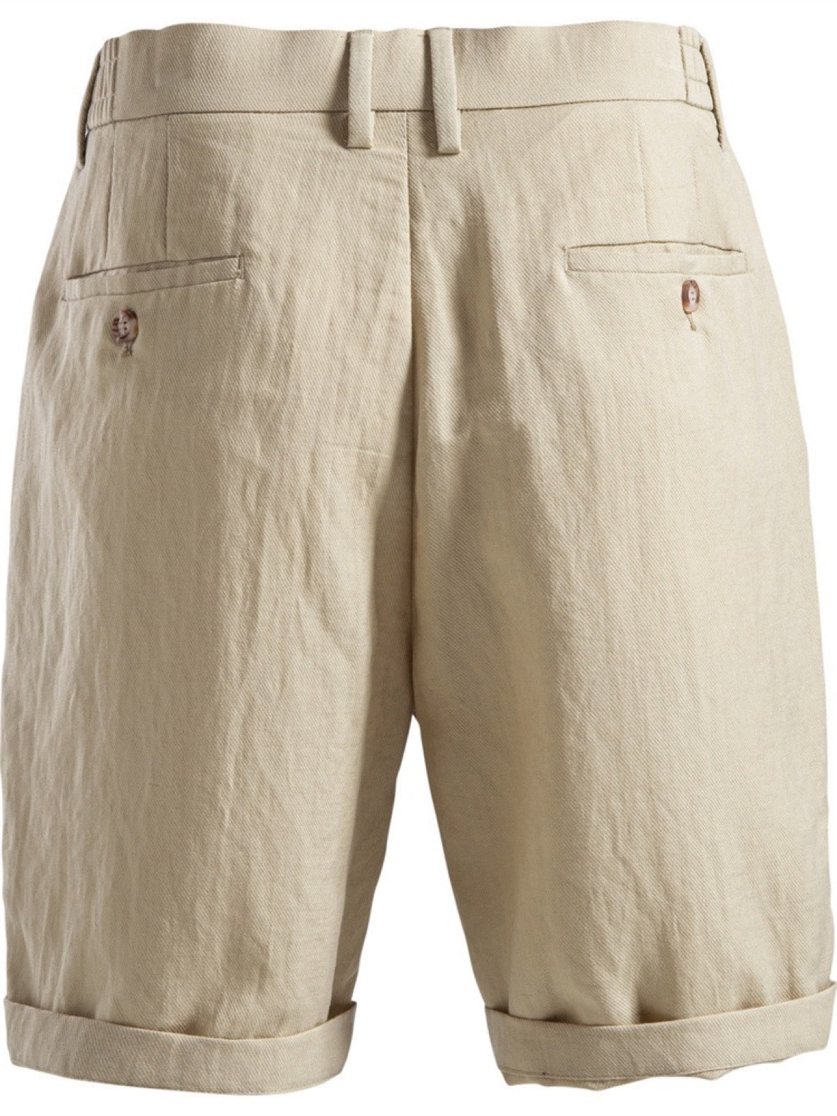 Men's Lyocell Cotton Casual Bermuda Shorts Elastic Waist Summer Shorts product image
