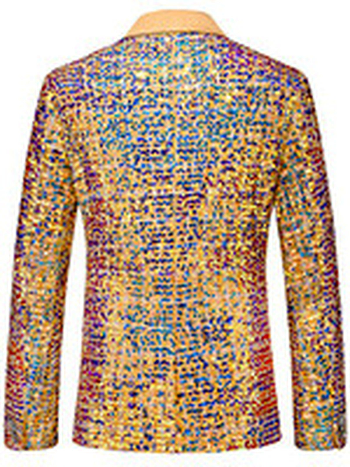 Men's Jacquard Blazer Suit Jacket One Button Party Banquet Formal Outfit - product detail view 2