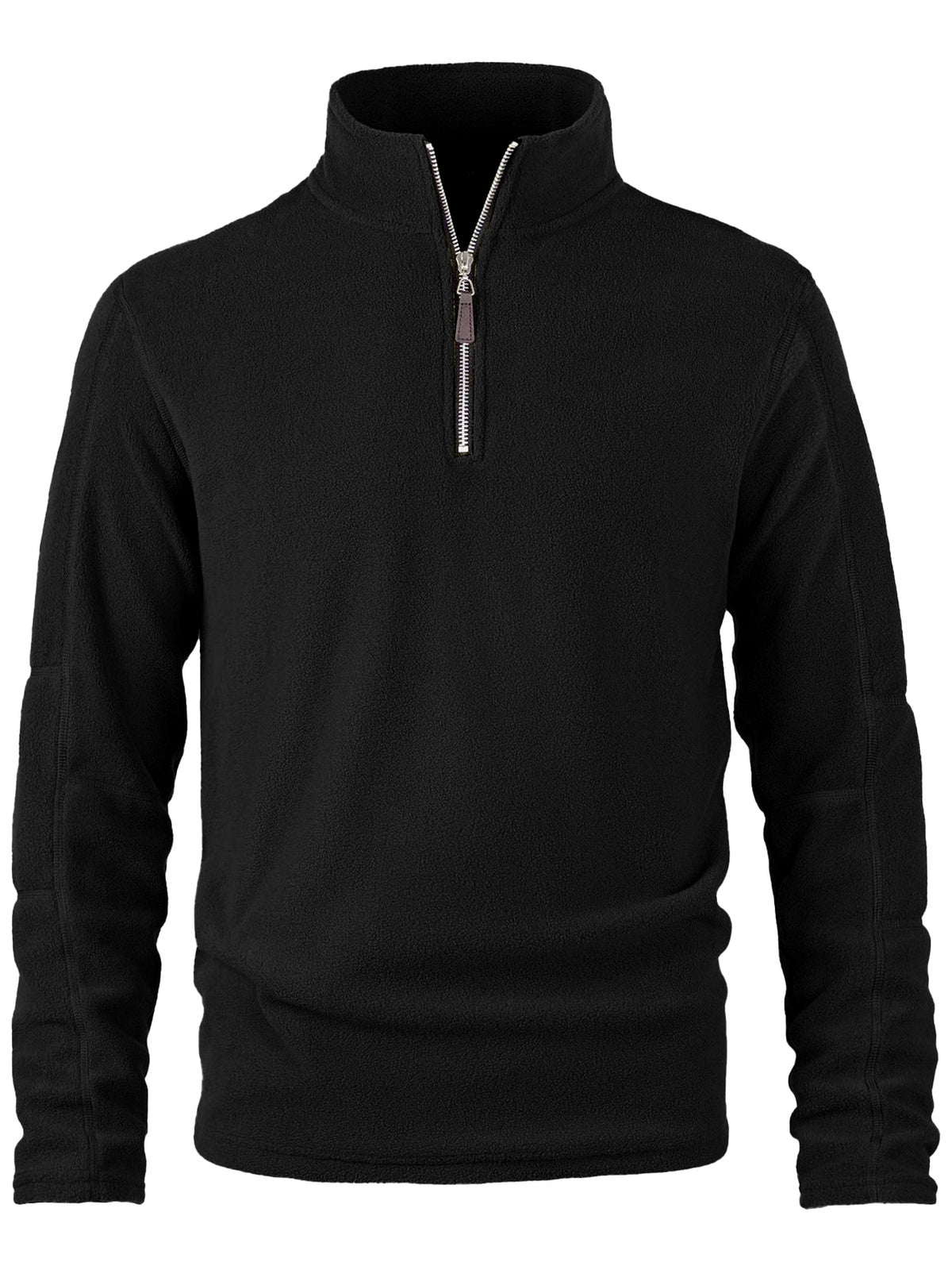 Men's Stand Collar Long Sleeve Sweatshirt Casual in Black - product view