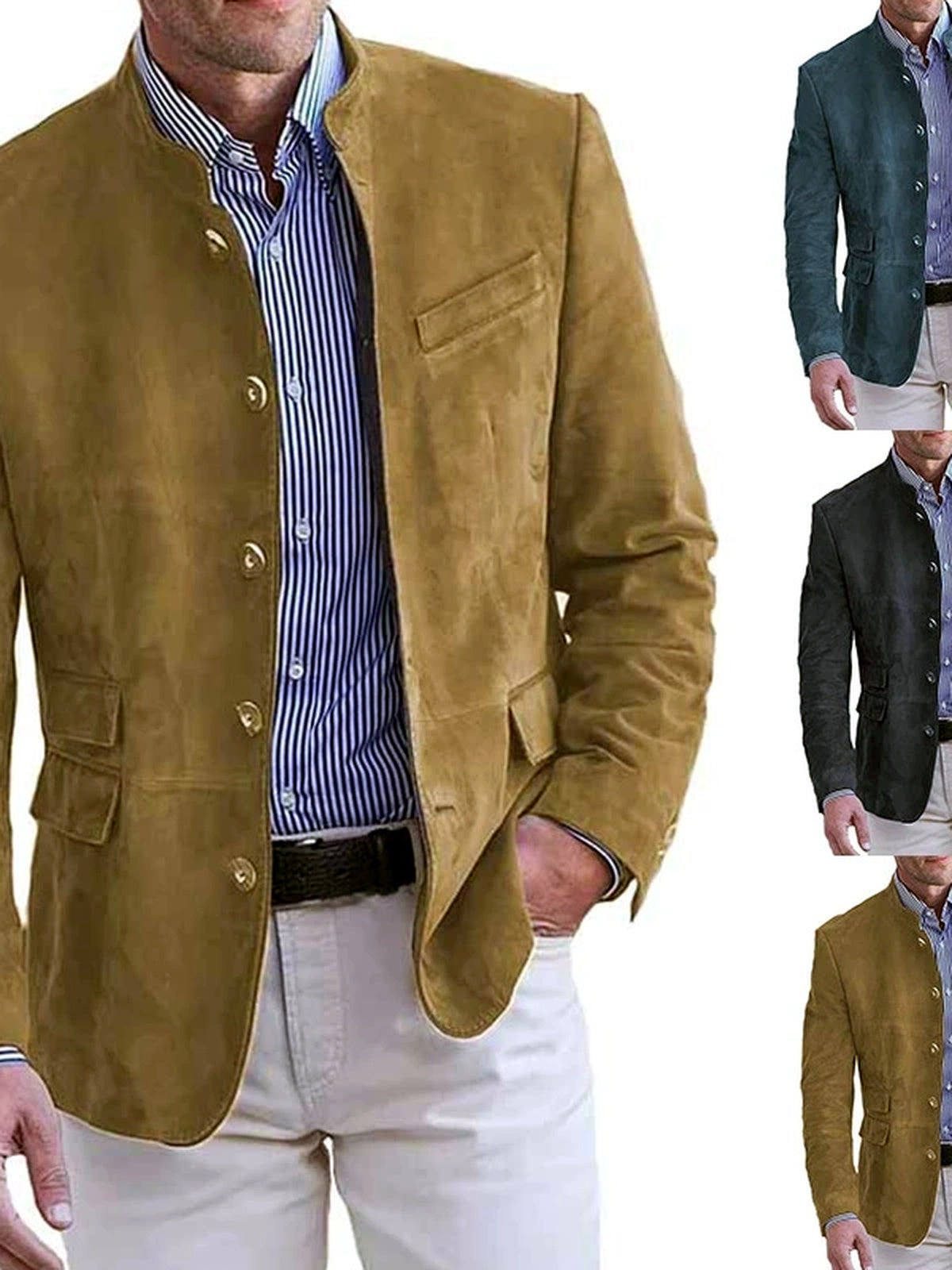 Men's Long Sleeve Blazer Casual Winter - product detail view 1