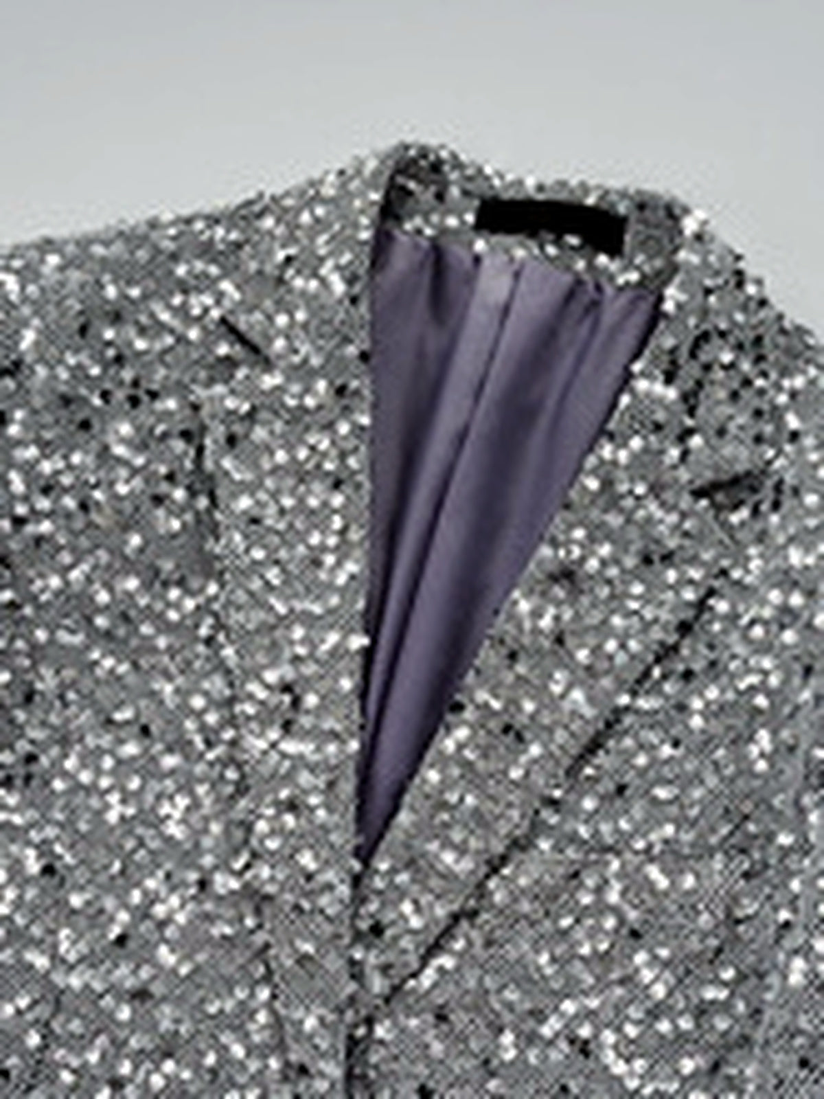 Men's Sequin Solid Color Slim Fit Long Sleeve Blazer for Everyday Smart-Casual Wear - product detail view 2