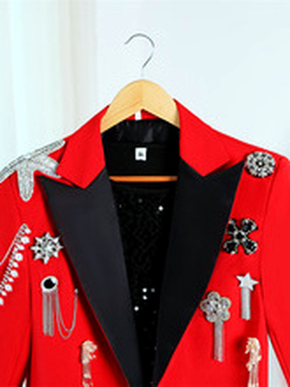 Lapel Collar Straight Fit Long Sleeve Blazer for Everyday Smart-Casual Wear - product detail view 3