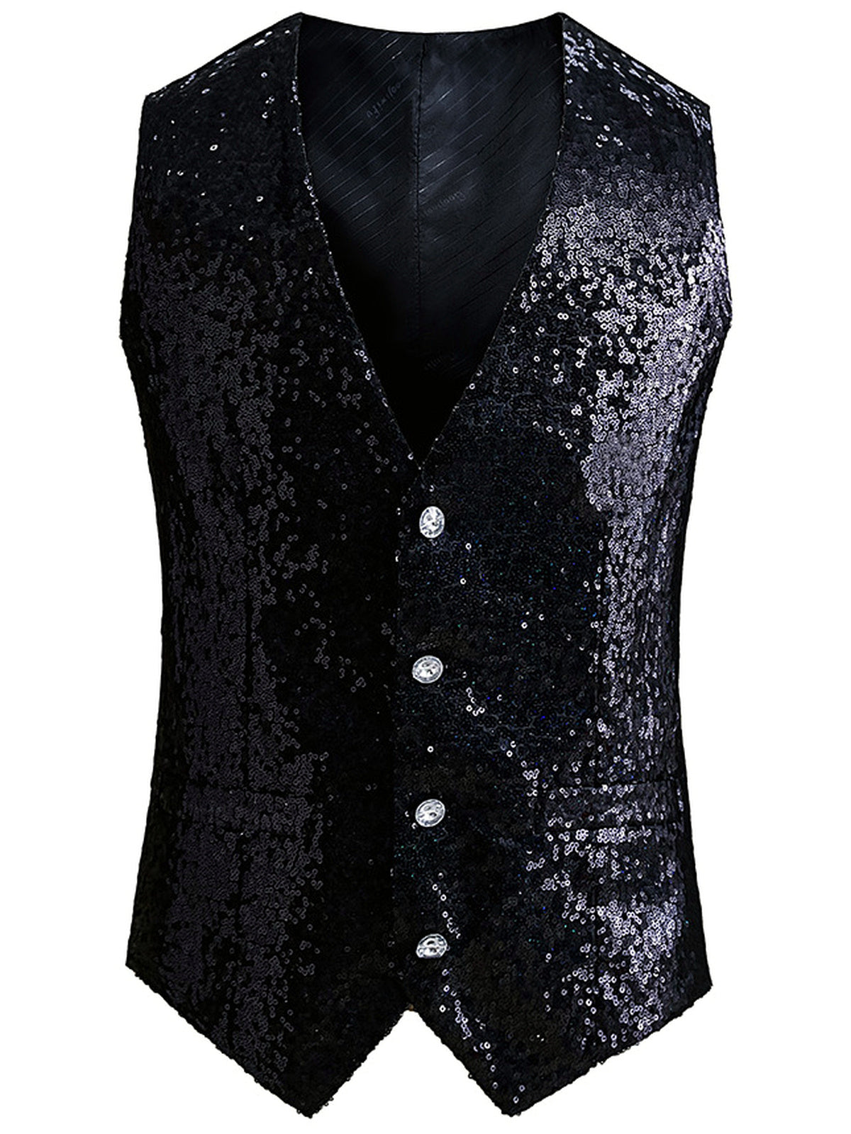 Men's Sleeveless Linen Vest Shirt Lightweight Casual Top in 【Black 】 - product view
