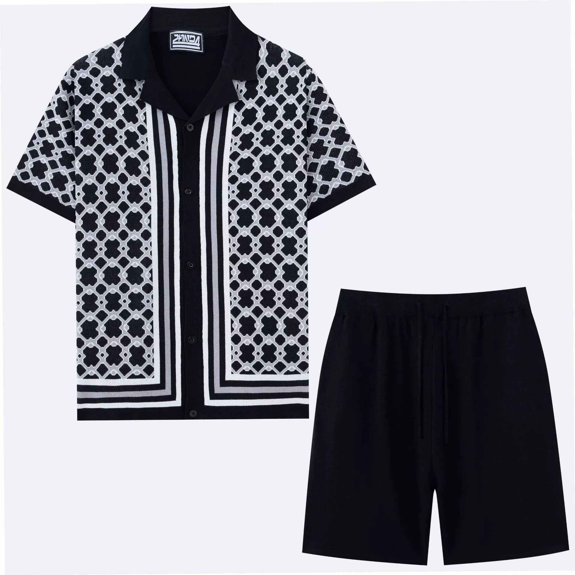 Men's Lyocell Cotton Casual Bermuda Shorts Elastic Waist Summer Shorts product image