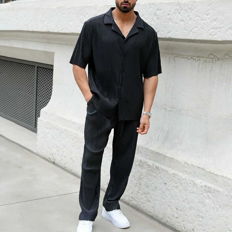Men's Linen Blend Summer Shirt and Pants Set product image