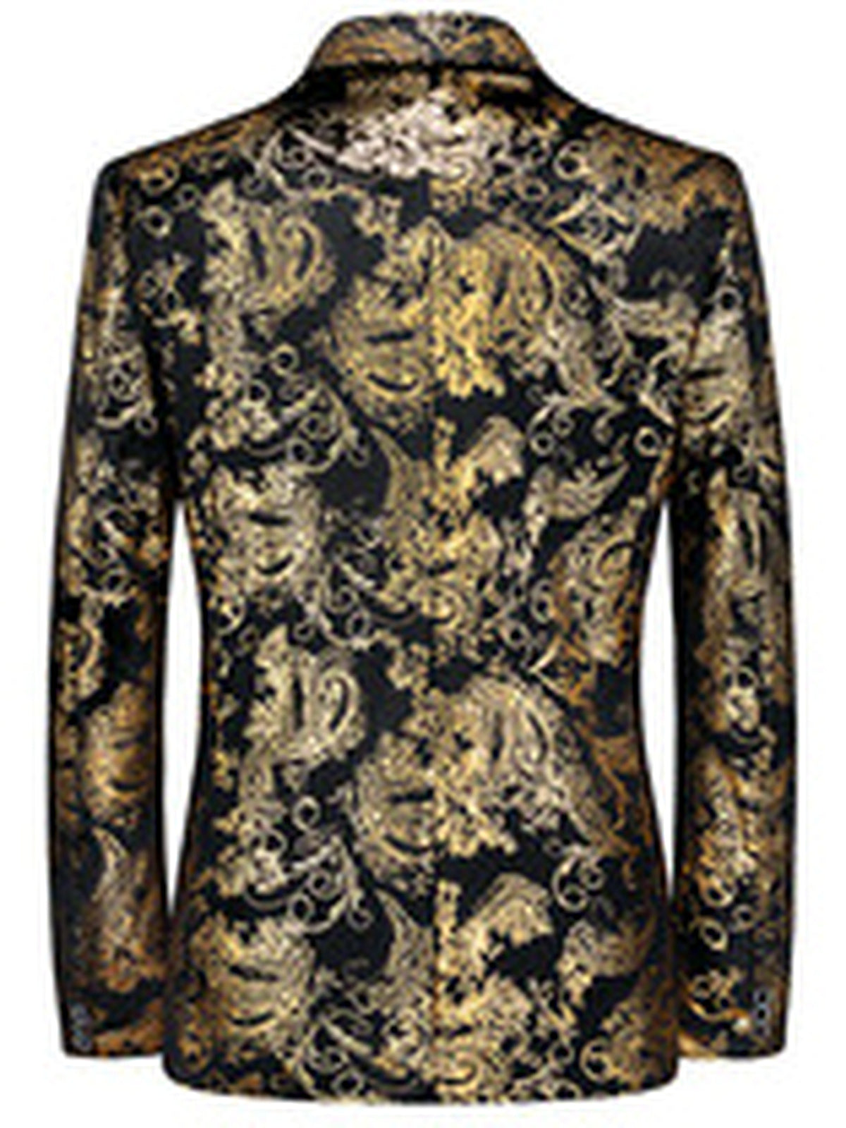 Men's Slim Fit Single-Breasted Long Sleeve Blazer for Everyday Smart-Casual Wear - product detail view 4
