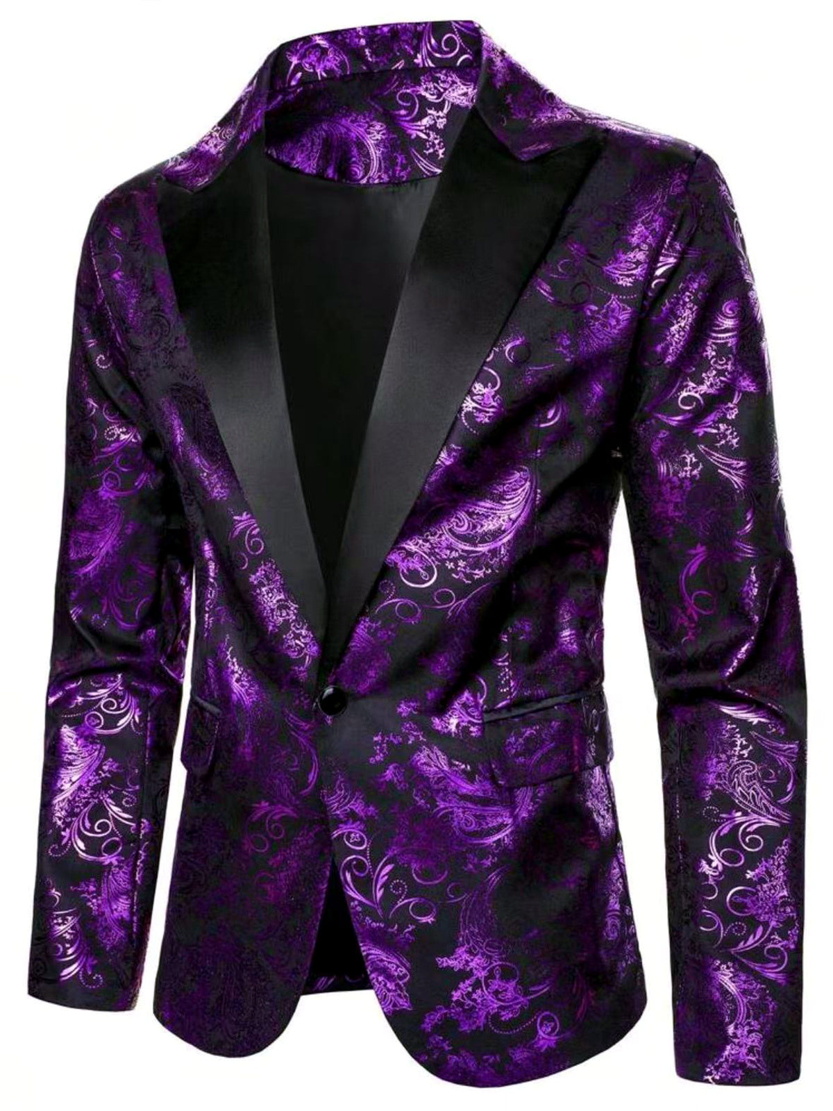 Men's Blazer for Everyday Smart-Casual Wear in Purple - product view