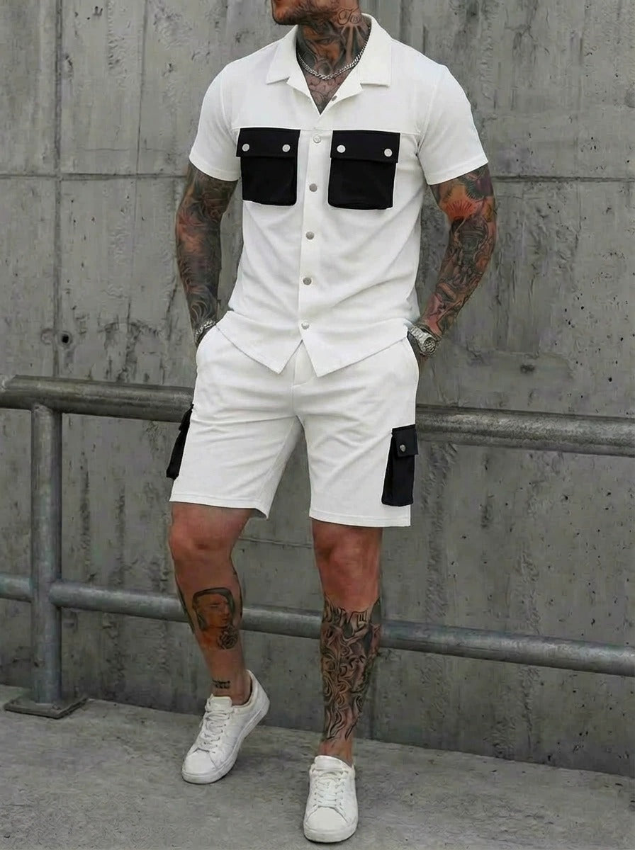 Men's Lyocell Cotton Casual Bermuda Shorts Elastic Waist Summer Shorts product image