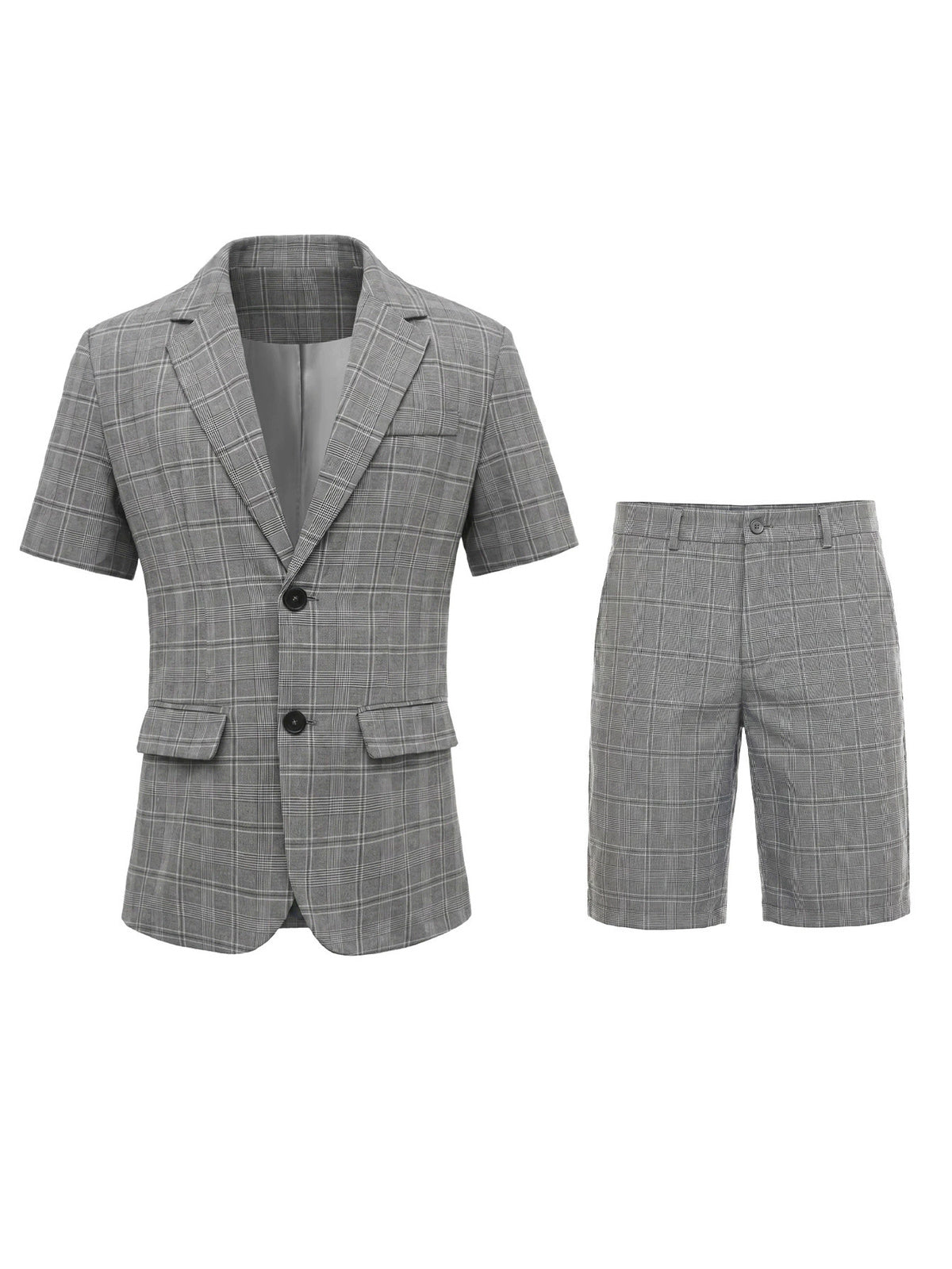 Men's Lightweight Business Blazer and Pants Set Casual Summer Suit Outfit