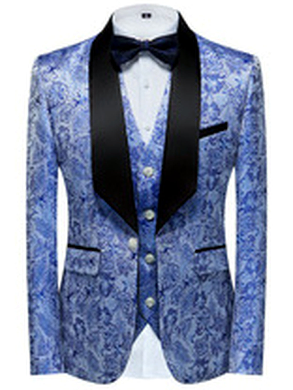 Men's Jacquard Slim Fit Two-Piece Set Casual - product detail view 3
