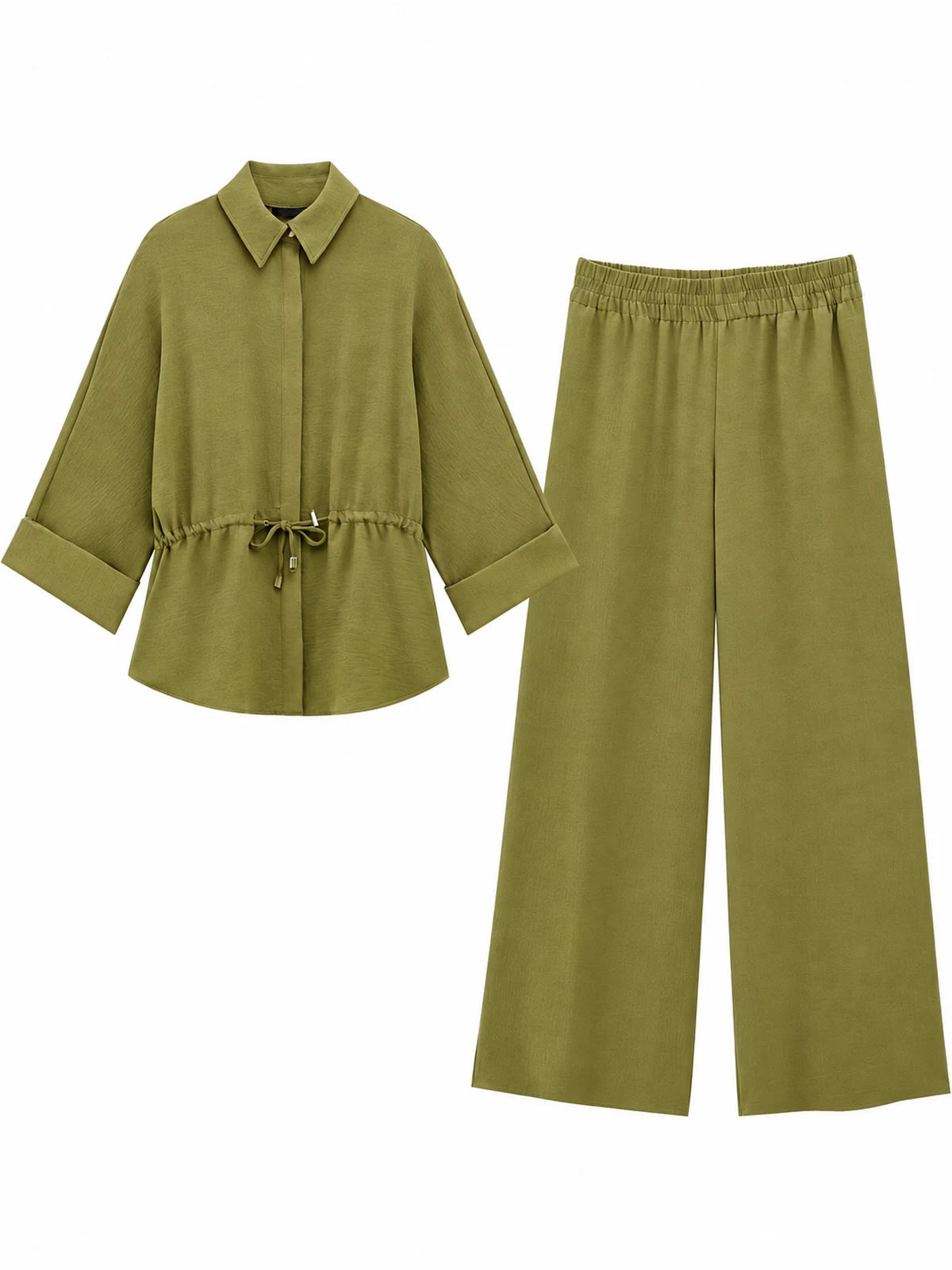 Women's Top and Wide-Leg Pants Two-Piece Set - product view 6