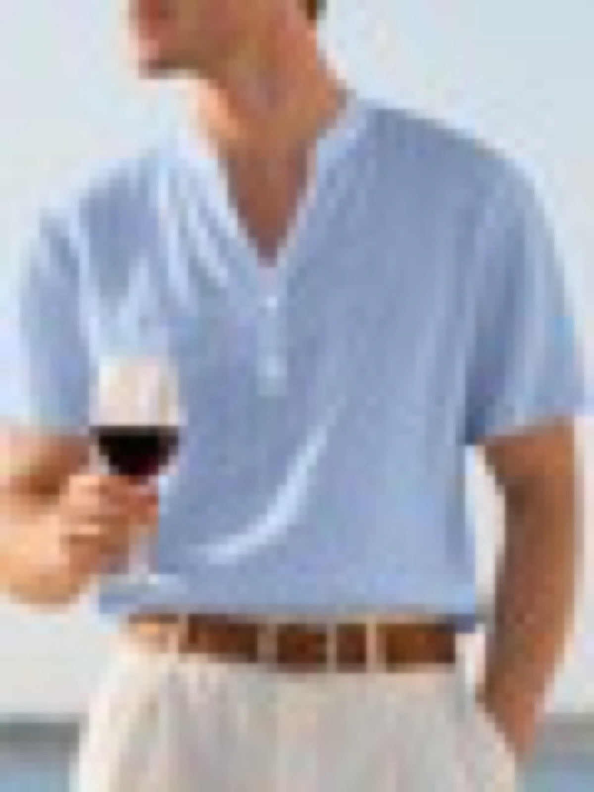 Men's Linen Blend Short Sleeve Shirt Lightweight Casual Summer Button Shirt product image