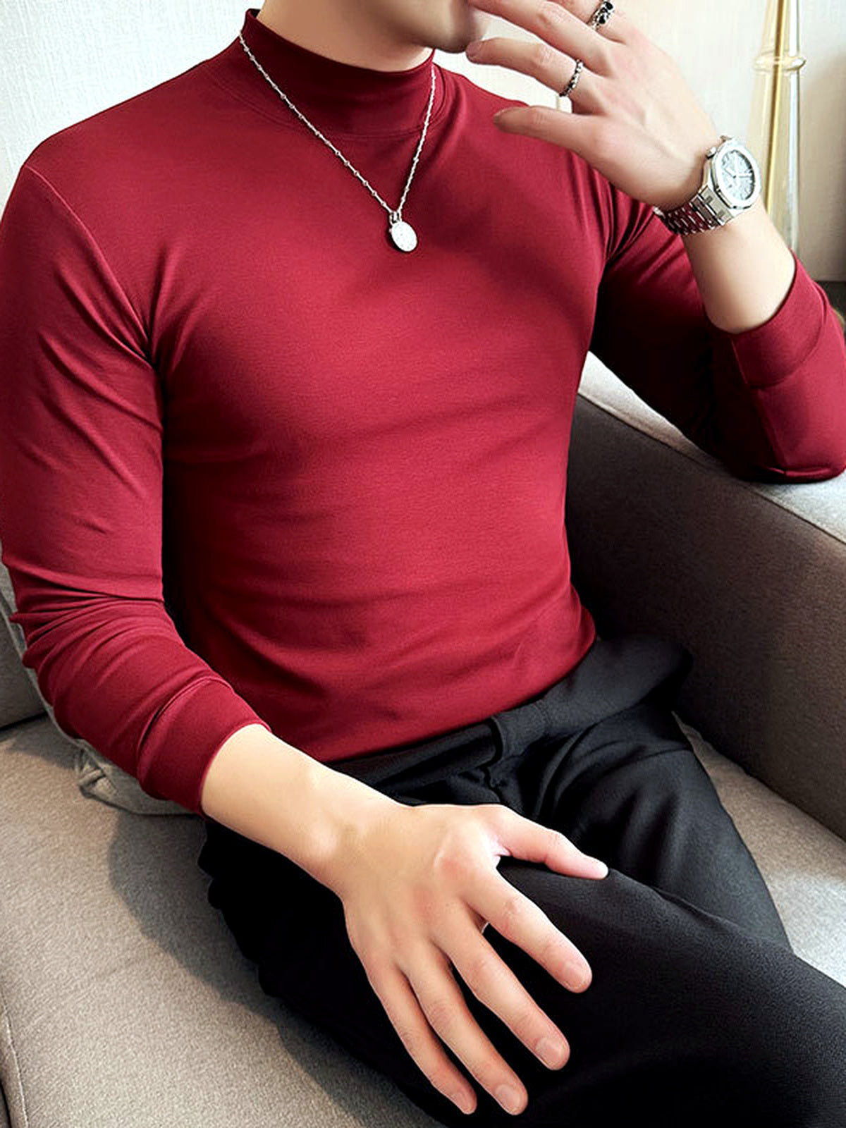 Men's Quick-Dry Henley Short Sleeve T-Shirt - product detail view 2