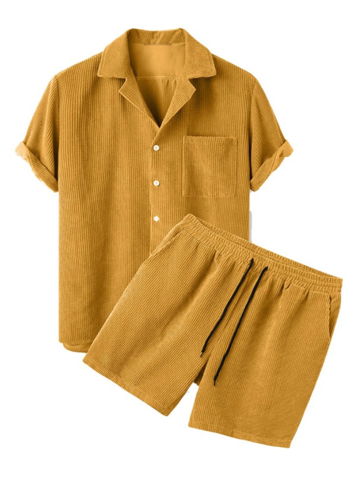 Men's Lyocell Cotton Casual Bermuda Shorts Elastic Waist Summer Shorts product image