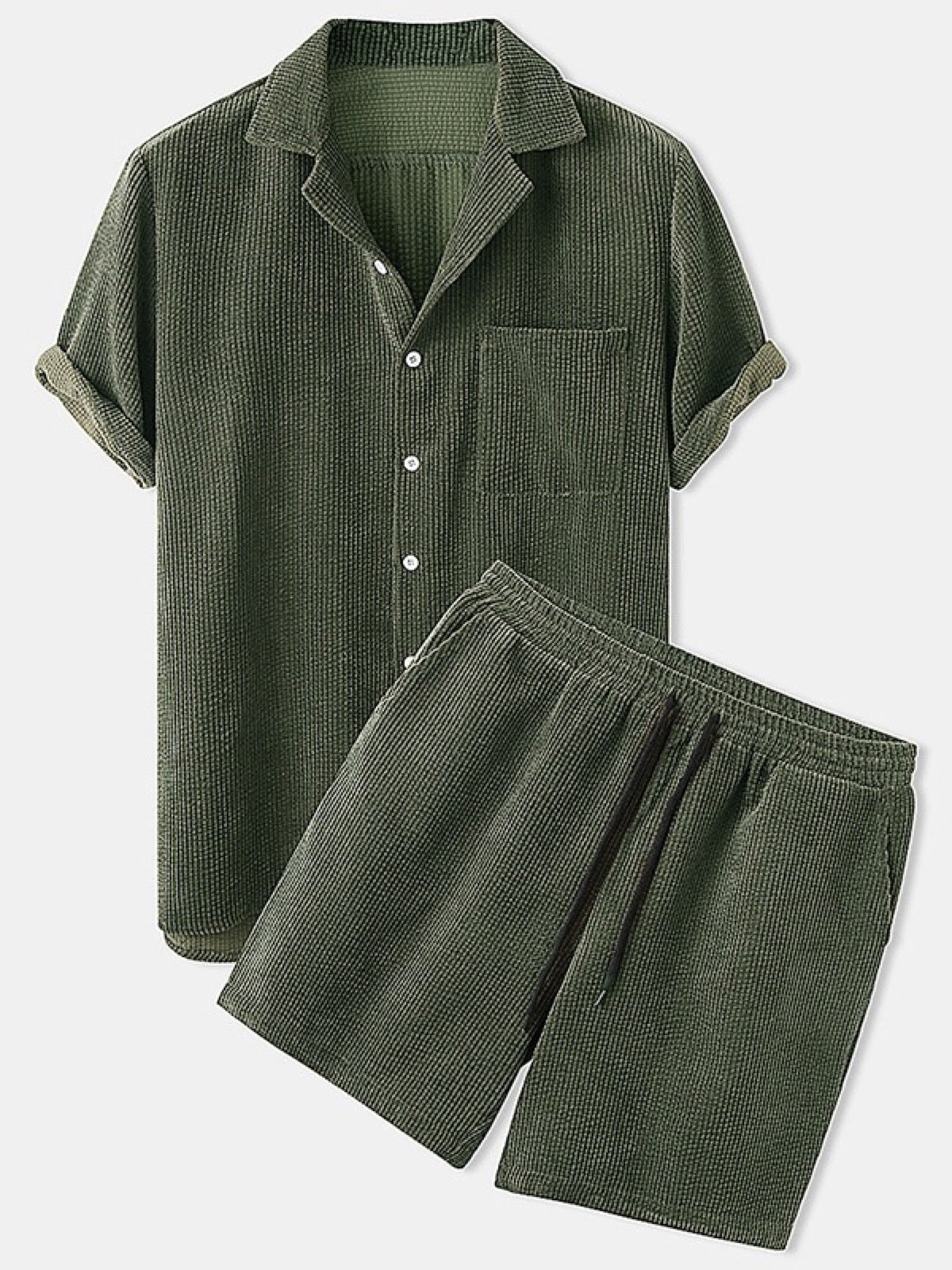 Men's Lyocell Cotton Casual Bermuda Shorts Elastic Waist Summer Shorts product image