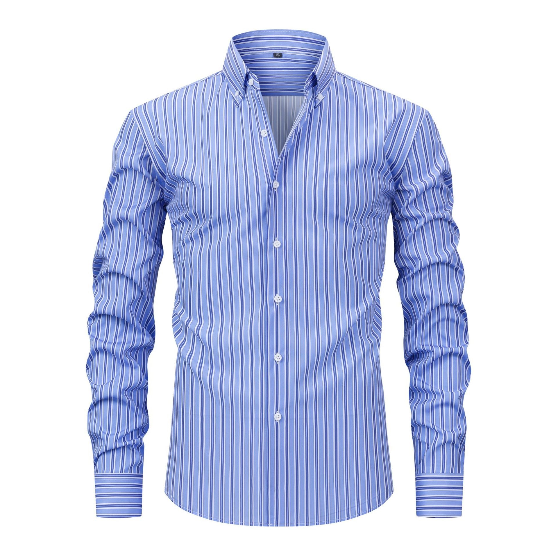 Men's Striped Printed Daily Business Long Sleeves Shirts