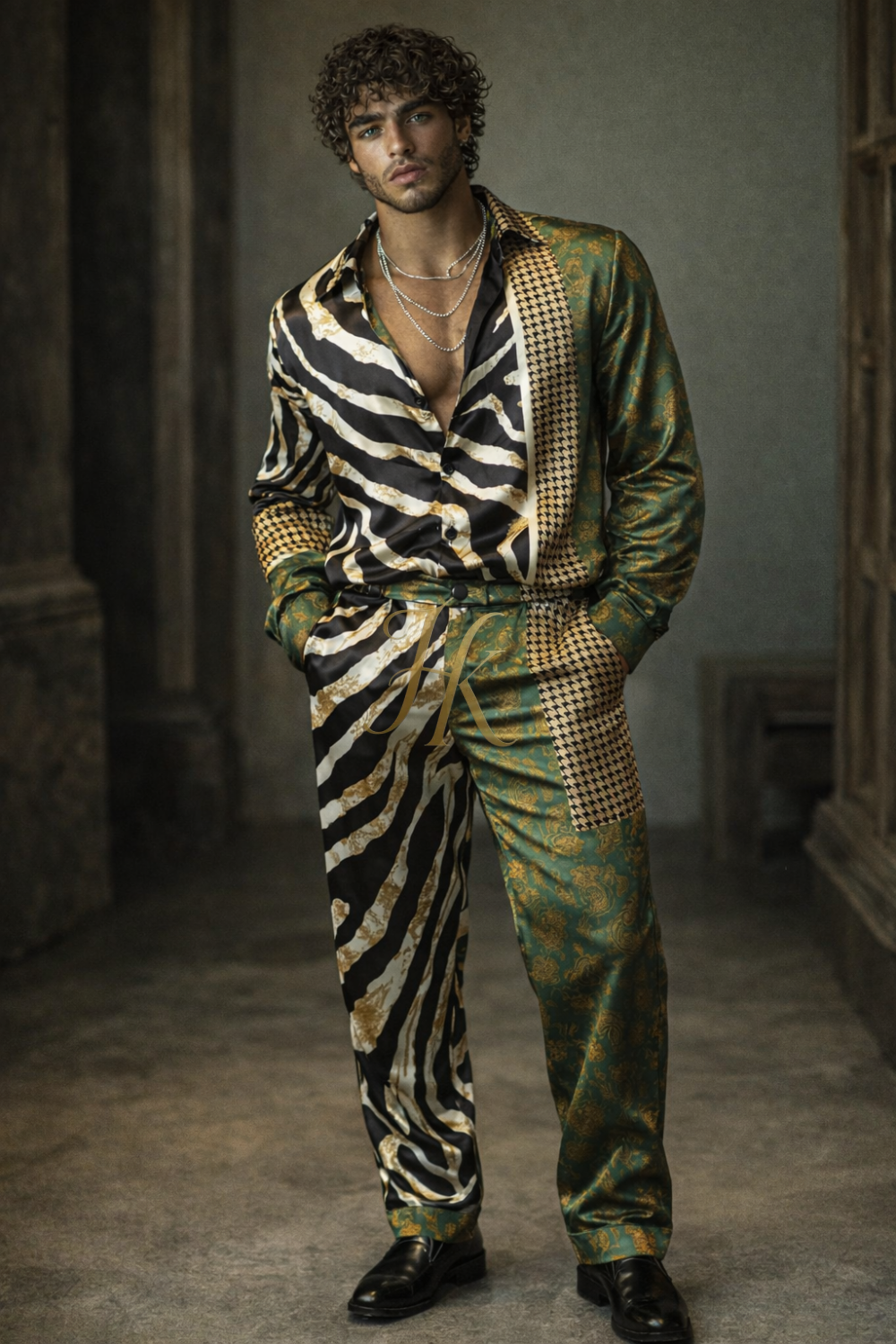 Premium Satin Silk Shirt & Wide-Leg Pants – Limited Edition