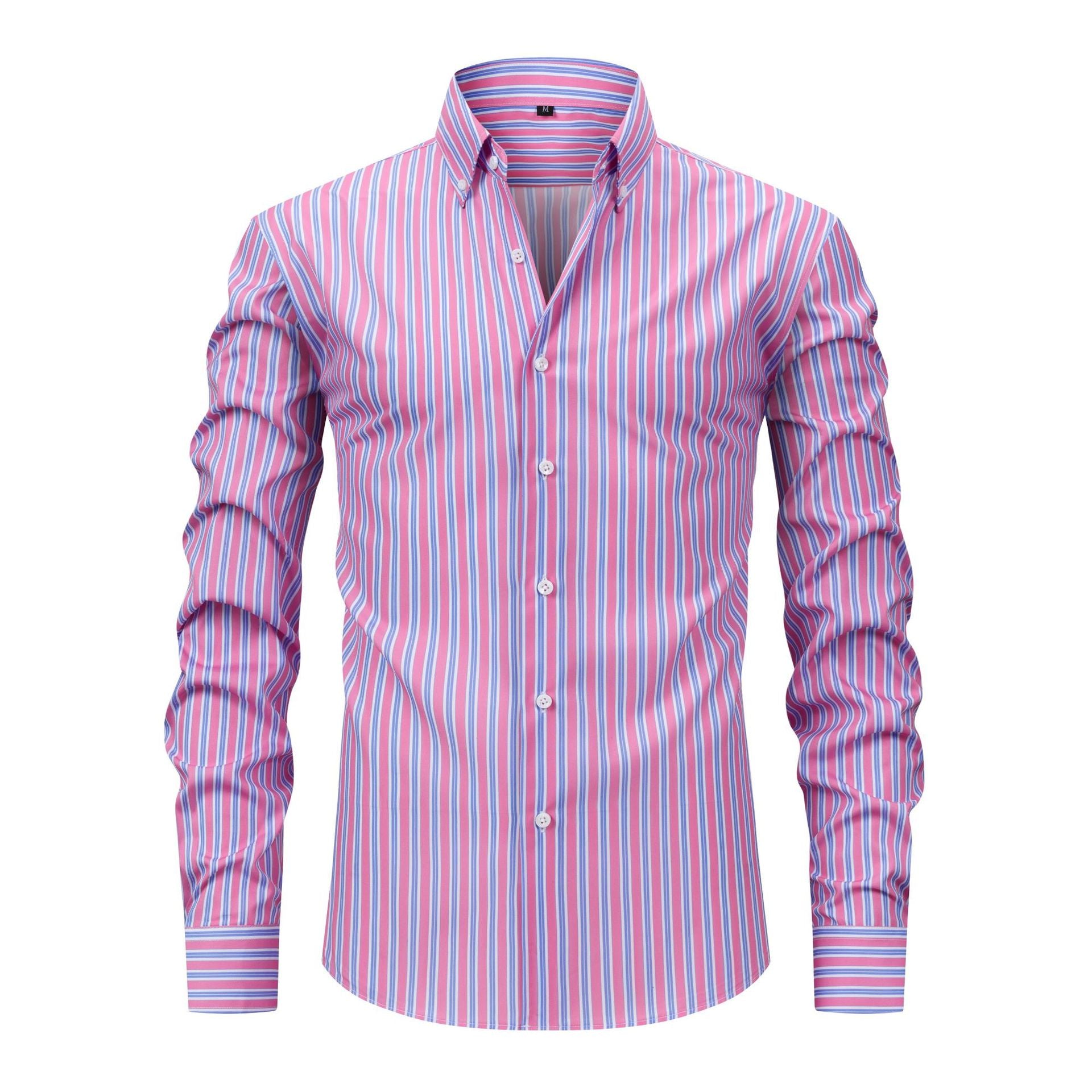 Men's Striped Printed Daily Business Long Sleeves Shirts