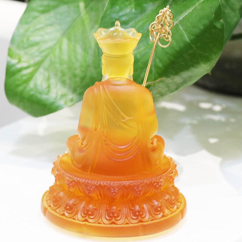 Water Glass Ksitigarbha Bodhisattva Statue: Buddhist Temple Ornament