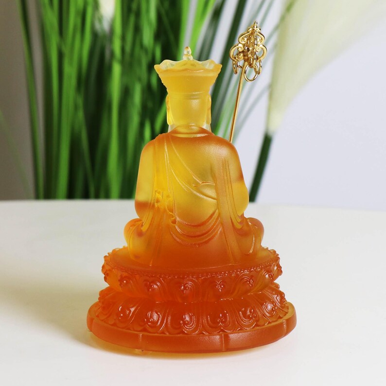Water Glass Ksitigarbha Bodhisattva Statue: Buddhist Temple Ornament
