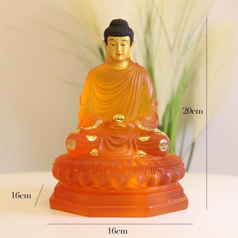Resin Sakyamuni Buddha Sakyamuni Buddha, Auspicious Offering Crafts, Ornaments, Lingshan Tathagata Buddha Statue