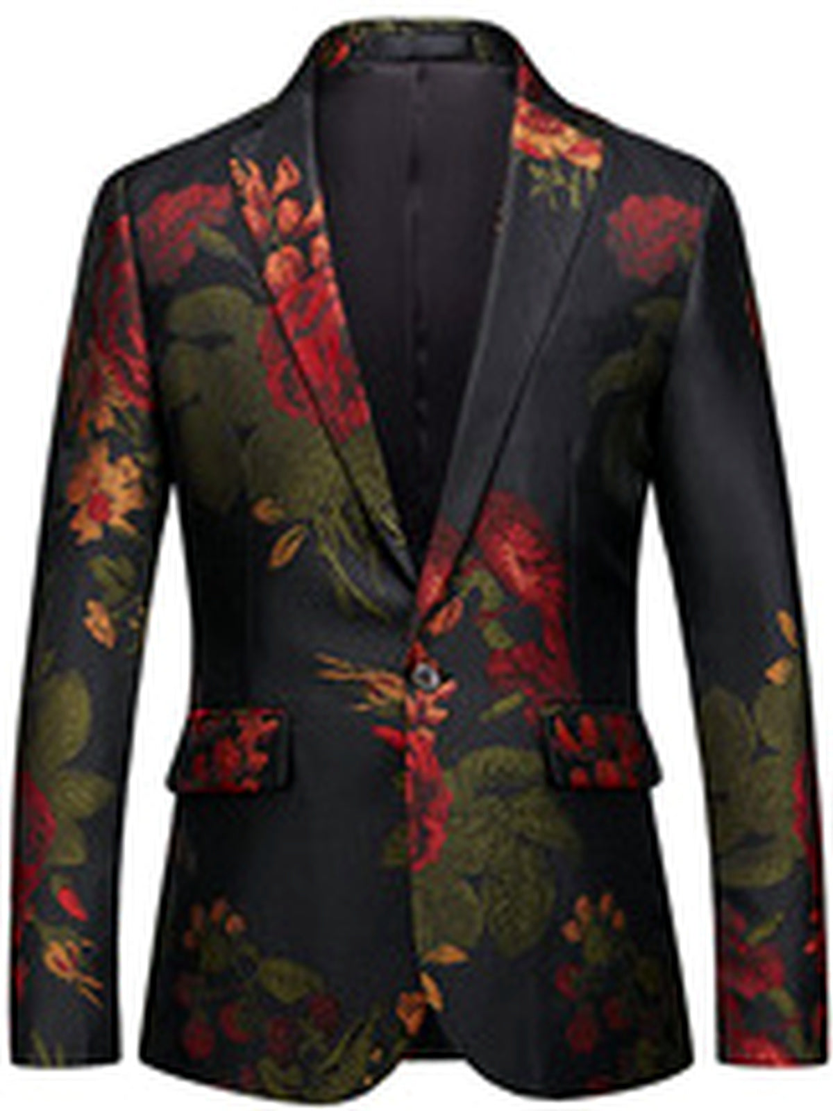 Men's Slim Fit Long Sleeve Blazer for Everyday Smart-Casual Wear in Multicolor - product view