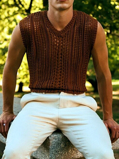 Men's Sleeveless Linen Vest Shirt Lightweight Casual Summer Top in ：0.22KG - product view