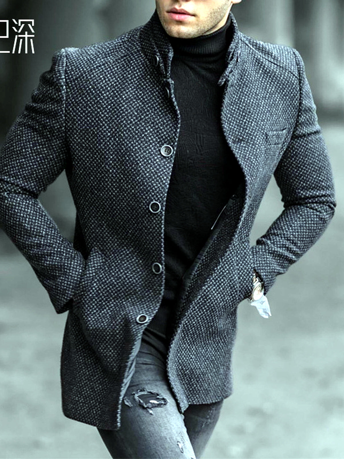 Men's Long Sleeve Jacket Casual Spring and Fall in 2 - product view