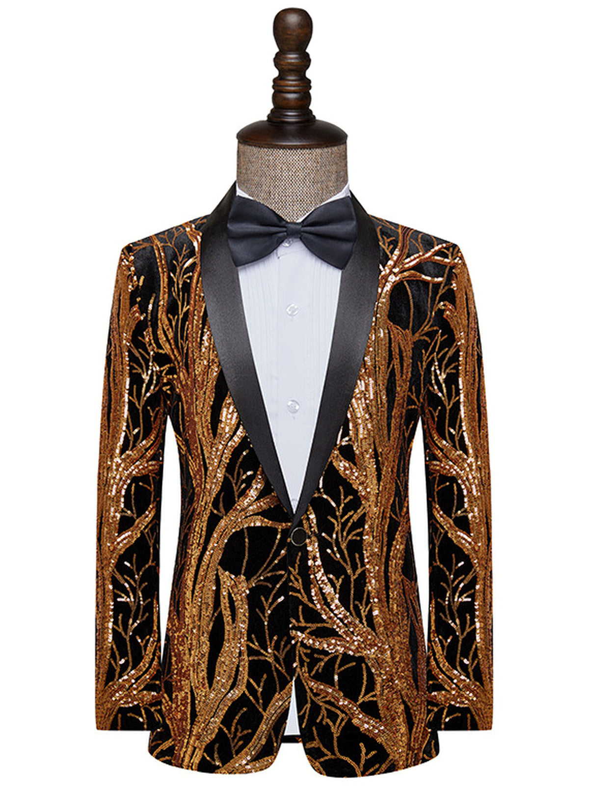 Men's Slim Fit Blazer for Everyday Smart-Casual Wear in BlackB - product view