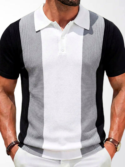 Men's Quick-Dry Henley Short Sleeve T-Shirt in Black - product view