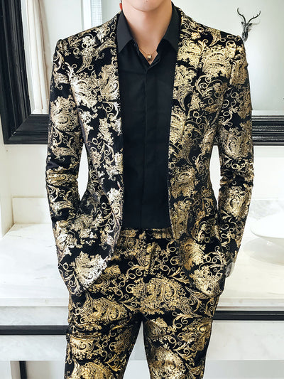 Men's Lightweight Business Blazer and Pants Set Casual Suit Outfit in 1999（+） - product view