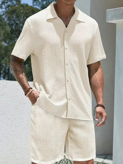 Men's Linen Blend Summer Shirt and Pants Set product image