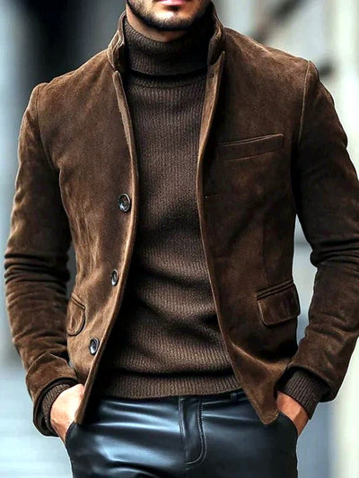 Men's 翻领 Long Sleeve Jacket Casual 冬季 in ：0.6KG - product view