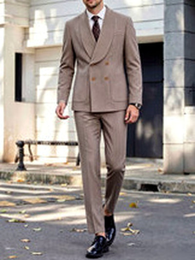 Men's Lightweight Business Blazer and Pants Set Casual Suit Outfit - product detail view 1