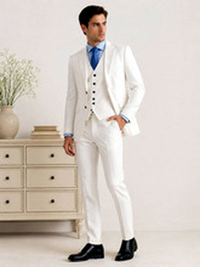 Men's Jacquard Blazer Suit Jacket One Button Party Banquet Formal Outfit - product detail view 1