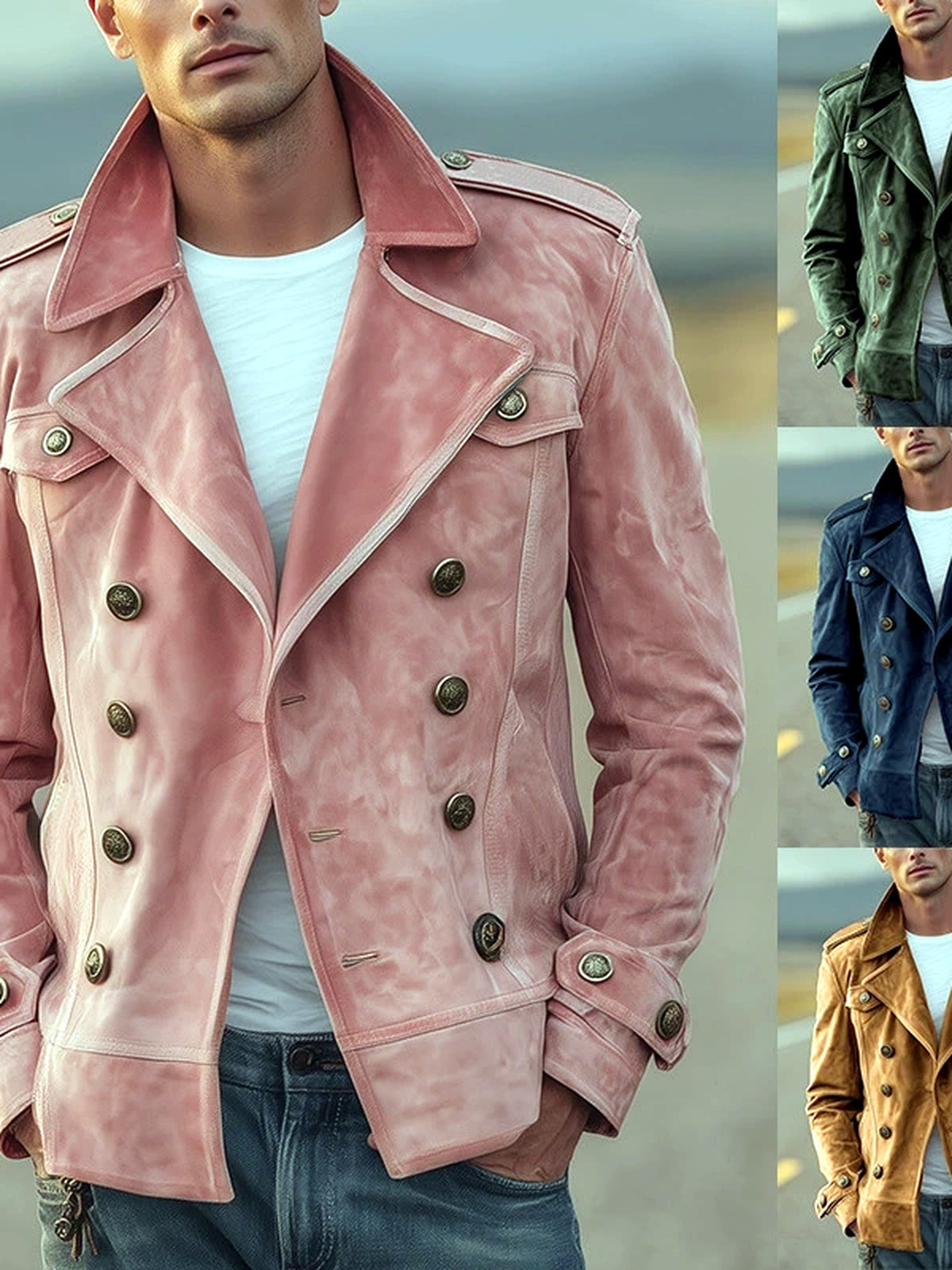 Men's 翻领 Long Sleeve Jacket Casual 冬季 in ：0.7KG - product view