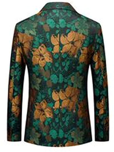 Men's Jacquard Blazer Suit Jacket One Button Party Banquet Formal Outfit - product detail view 1