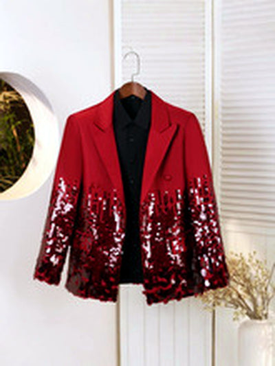Men's Lightweight Business Blazer and Pants Set Casual Suit Outfit - product detail view 1