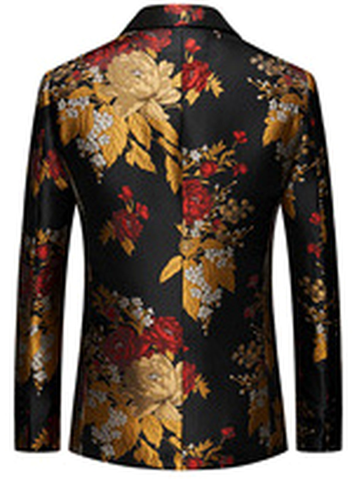 Men's Jacquard Slim Fit Long Sleeve Jacket for Everyday Smart-Casual Wear - product detail view 1