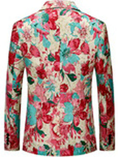 Men's Jacquard Blazer Suit Jacket One Button Party Banquet Formal Outfit - product detail view 1