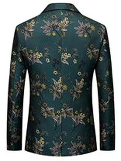 Men's Jacquard Blazer Suit Jacket One Button Party Banquet Formal Outfit - product detail view 1