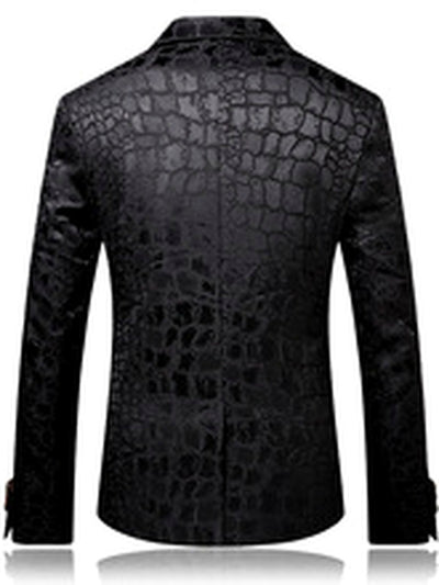 Men's Slim Fit Long Sleeve Blazer for Everyday Smart-Casual Wear - product detail view 1