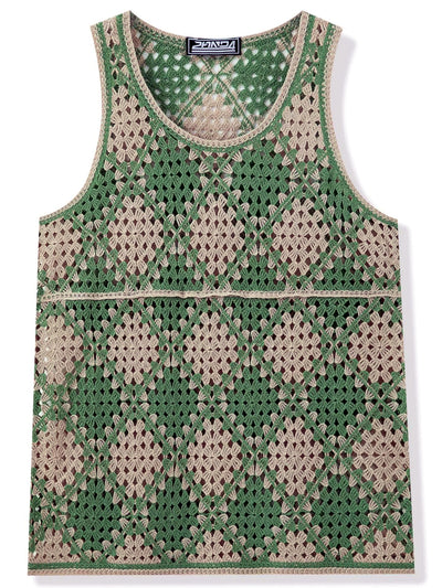 Men's Sleeveless Linen Vest Shirt Lightweight Casual Summer Top - product detail view 1