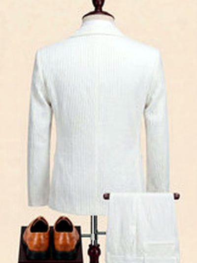 Men's Lightweight Business Blazer and Pants Set Casual Suit Outfit - product detail view 1